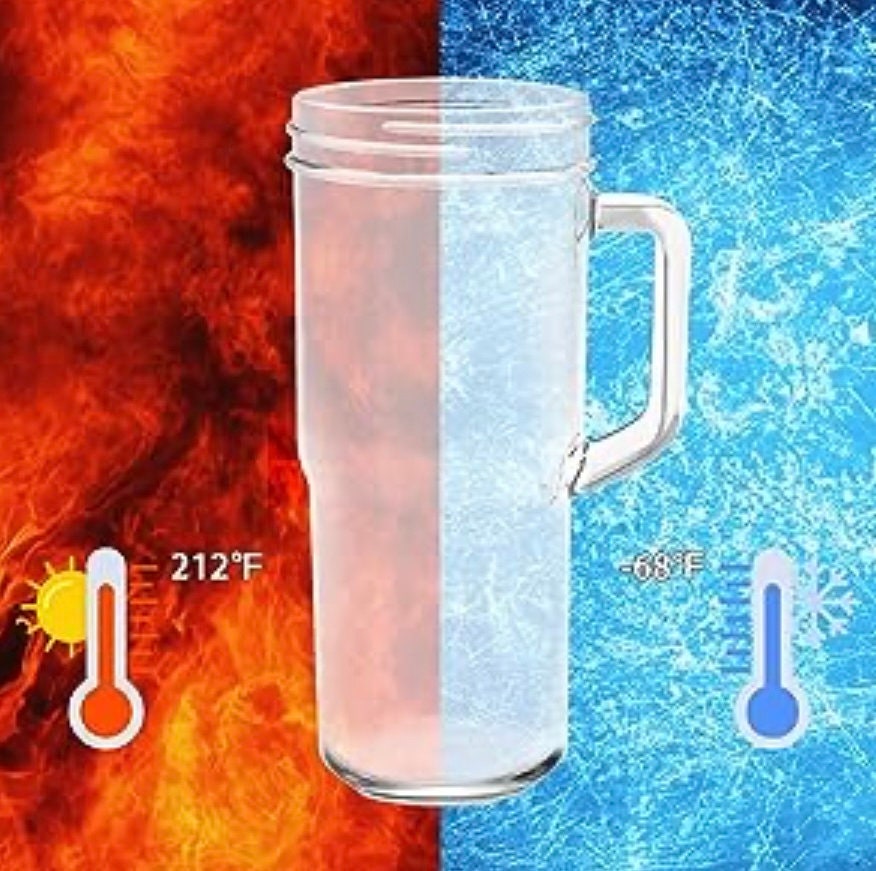 Mickey Shape 24oz Glass Cup with Handle