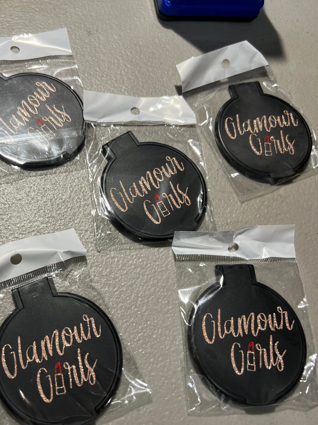 Personalized Mini Folding Mirror – Custom Athlete or Team Name Compact Mirror (2.5")