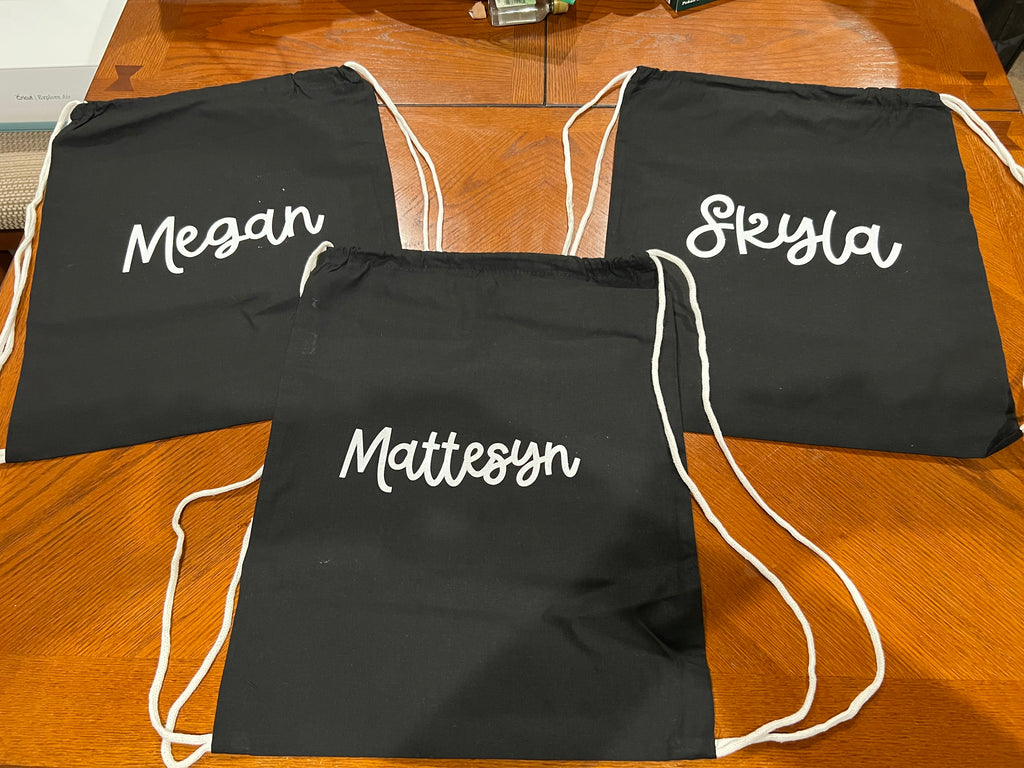Personalized Drawstring Bag | Custom Polyester Cinch Sack | 13.5x17 Gym, Sports & School Bag
