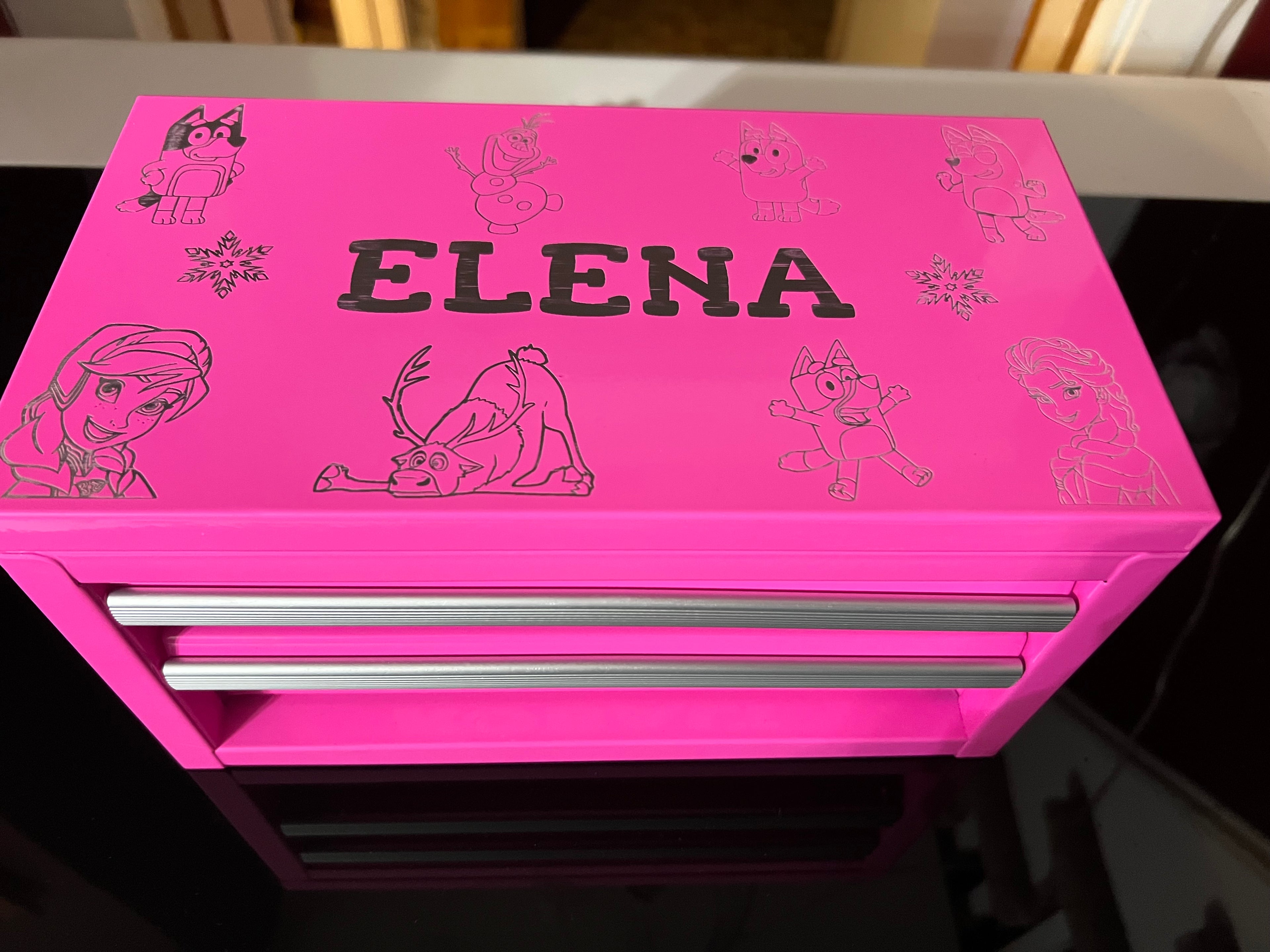 Personalized Engraved Mini Toolbox – 2 Drawer Kobalt Tool Box Organizer