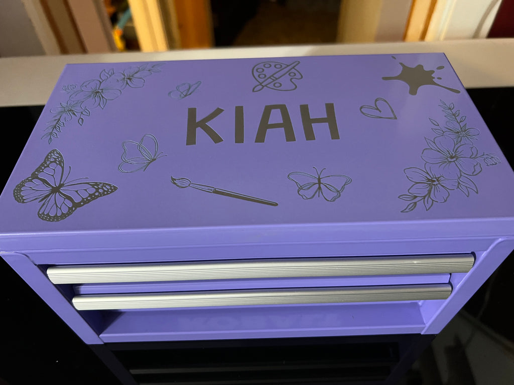 Personalized Engraved Mini Toolbox – 2 Drawer Kobalt Tool Box Organizer