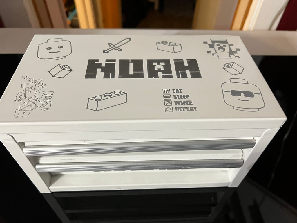 Personalized Engraved Mini Toolbox – 2 Drawer Kobalt Tool Box Organizer