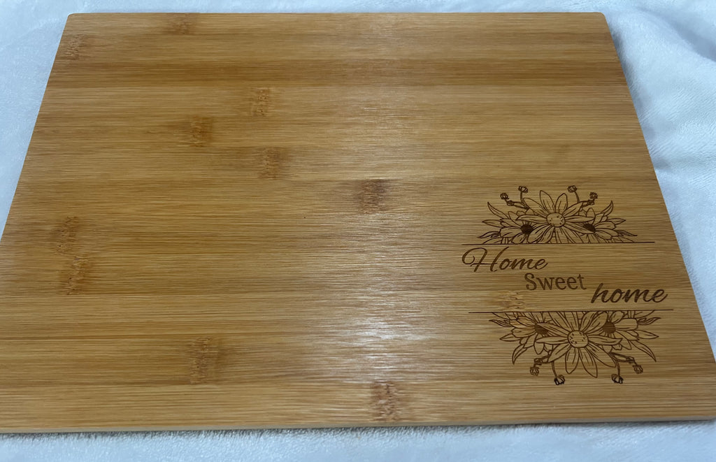 Engraved “Home Sweet Home” Wooden Cutting Board – Housewarming & New Home Gift