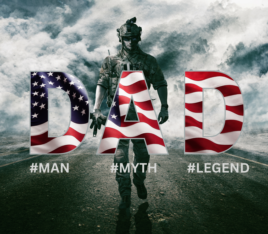 Personalized Dad 20oz Tumbler – Woods, Soldier & American Flag Designs | Man Myth Legend Gift