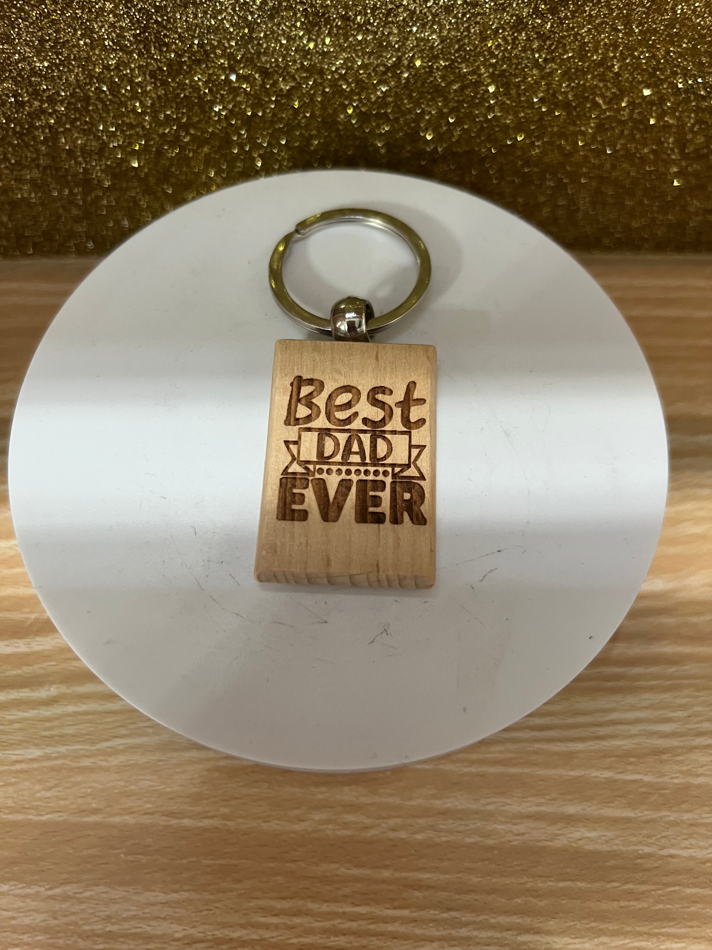 Engraved Wood Keychain – Funny Mom & Dad Keyring – Inspirational & Rustic Gift