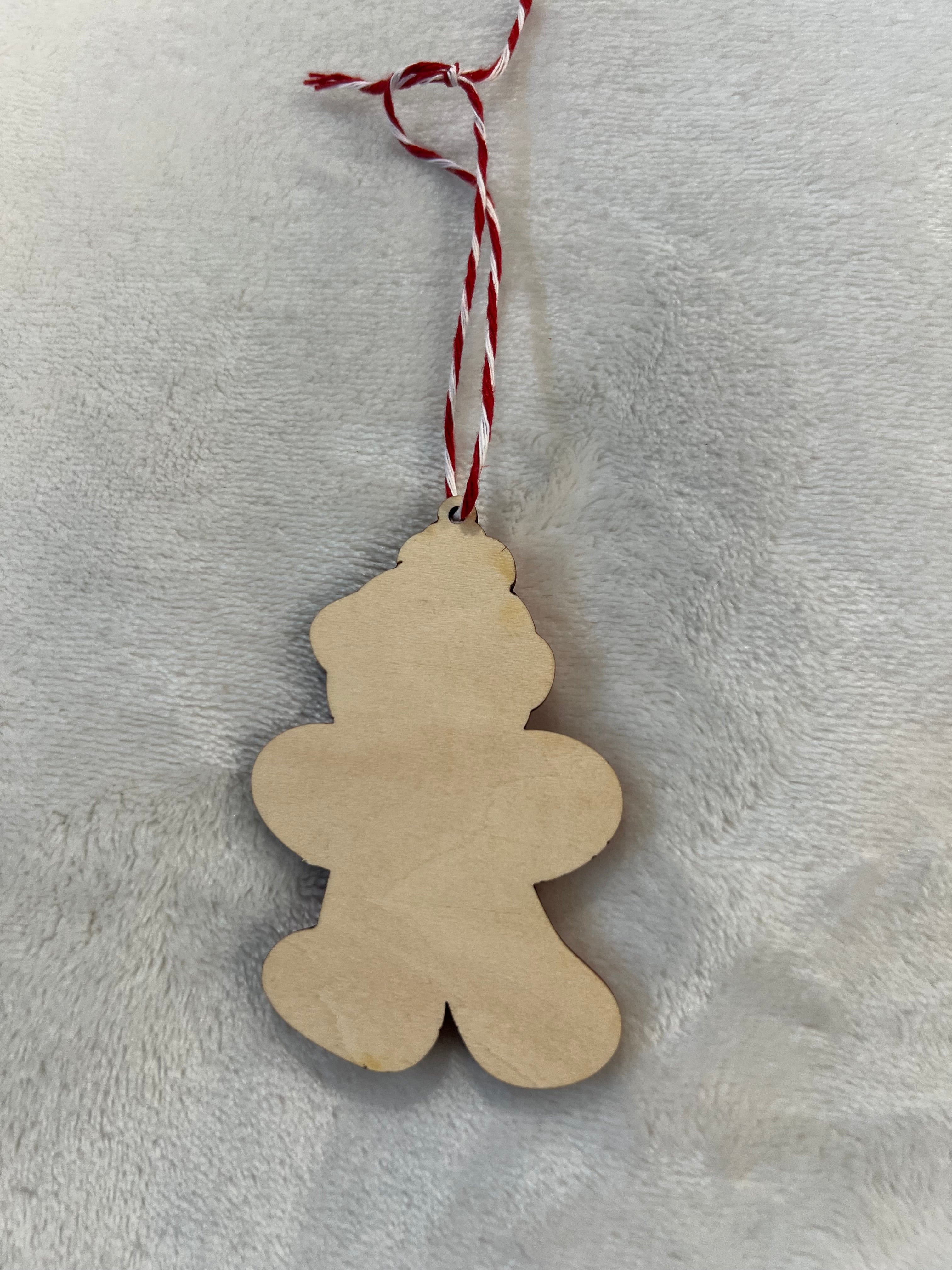 Personalized Gingerbread Ornament – Wood & Acrylic Custom Name Christmas Ornament
