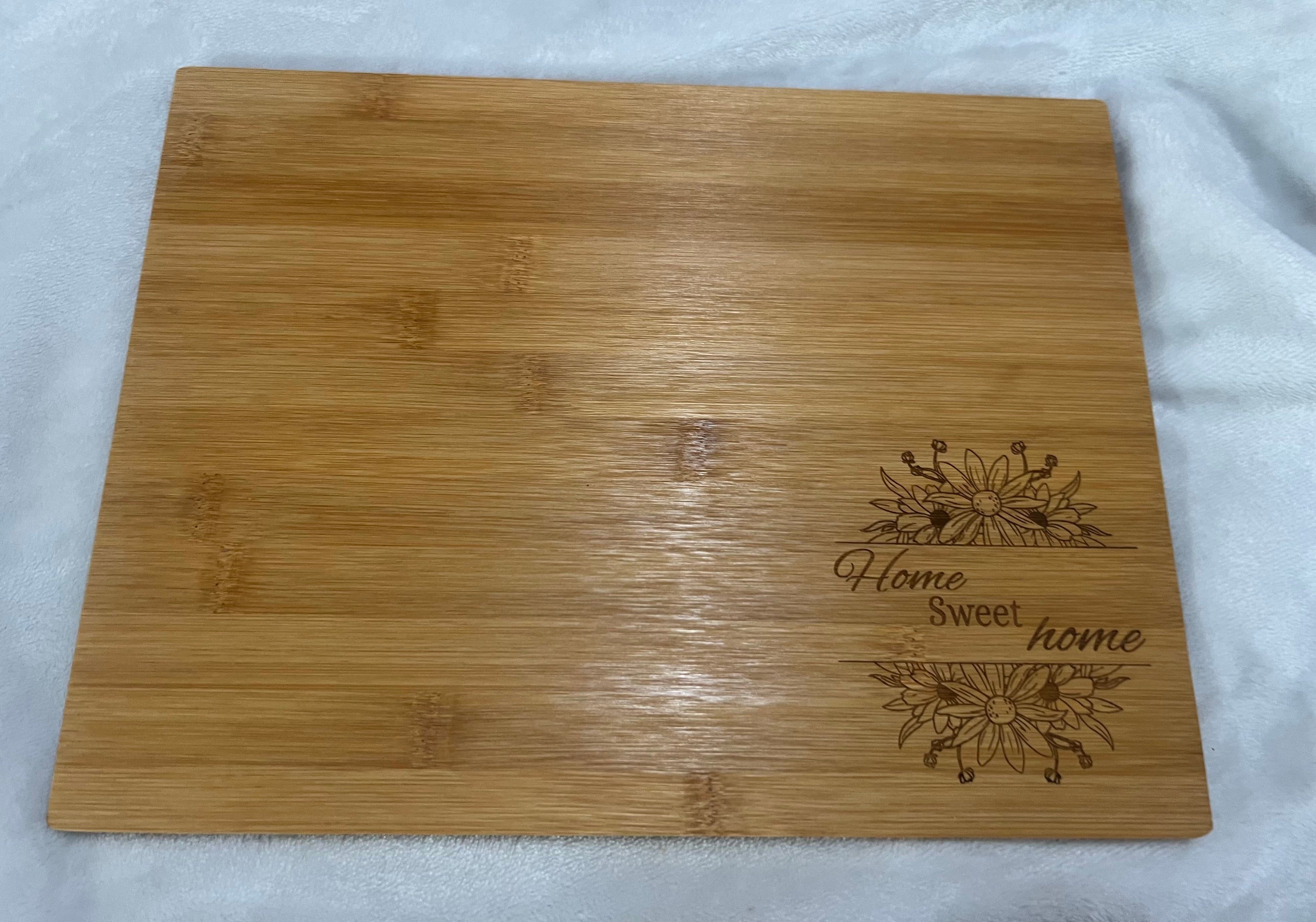 Engraved “Home Sweet Home” Wooden Cutting Board – Housewarming & New Home Gift