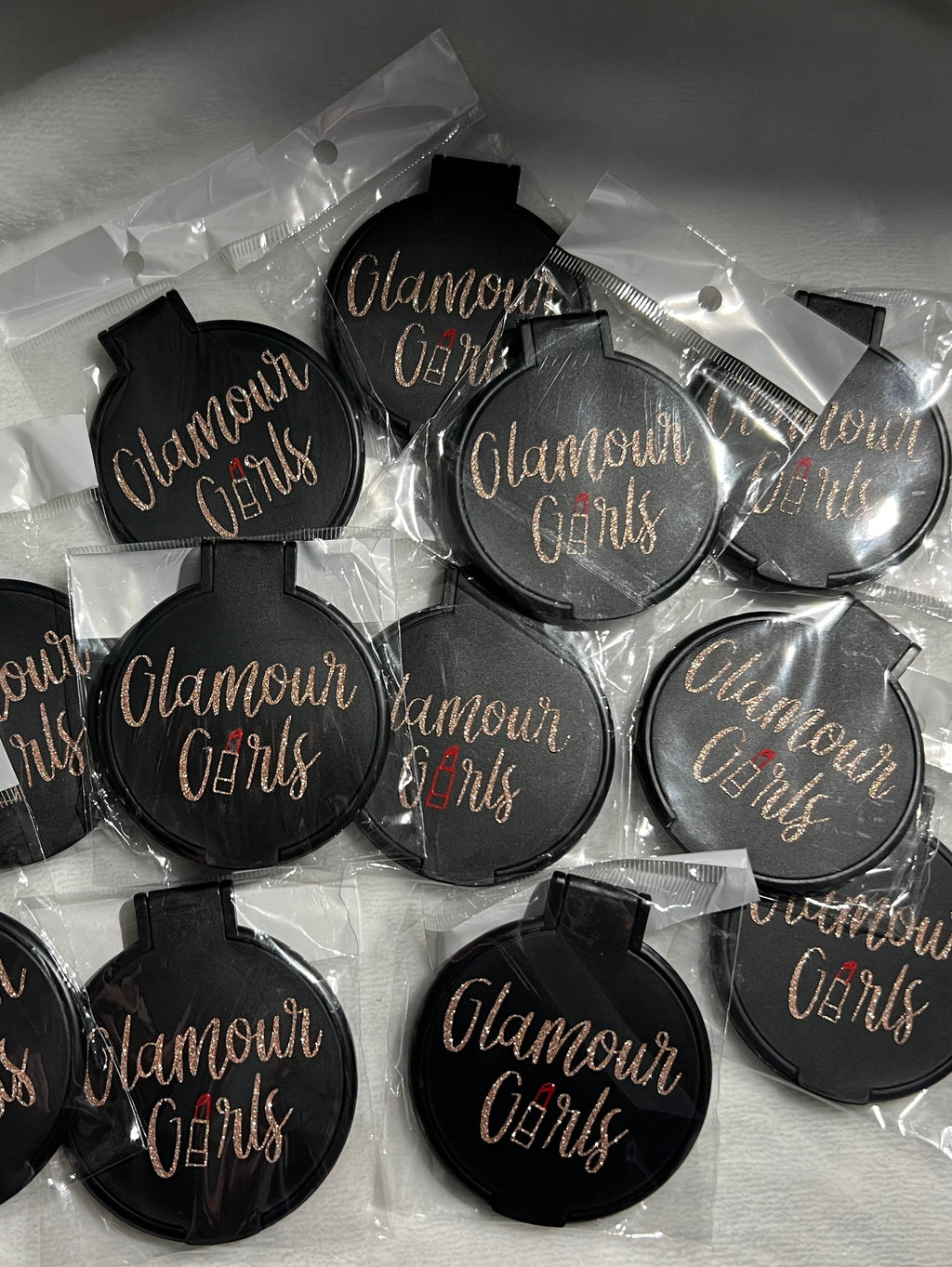 Personalized Mini Folding Mirror – Custom Athlete or Team Name Compact Mirror (2.5")
