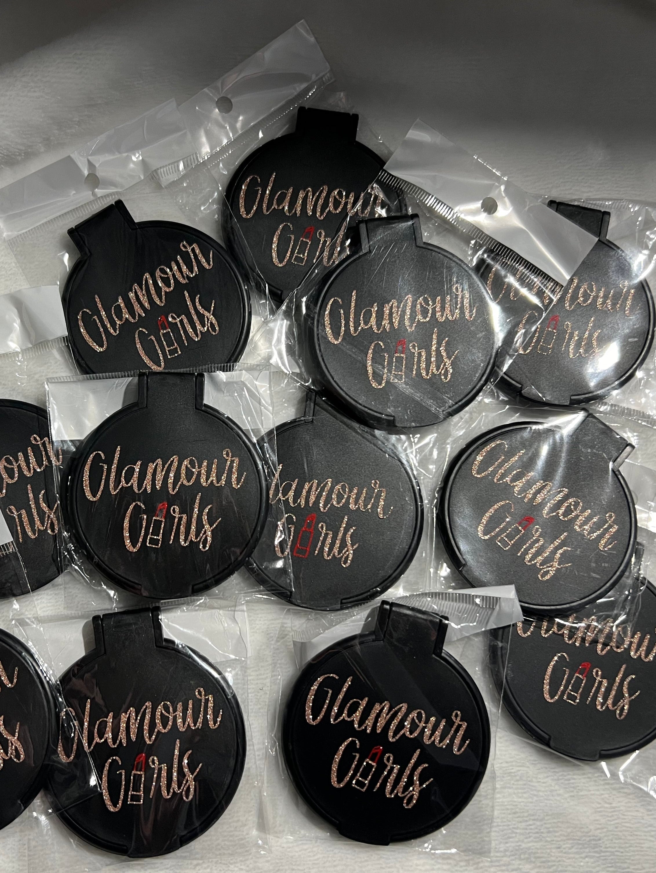 Personalized Mini Folding Mirror – Custom Athlete or Team Name Compact Mirror (2.5")