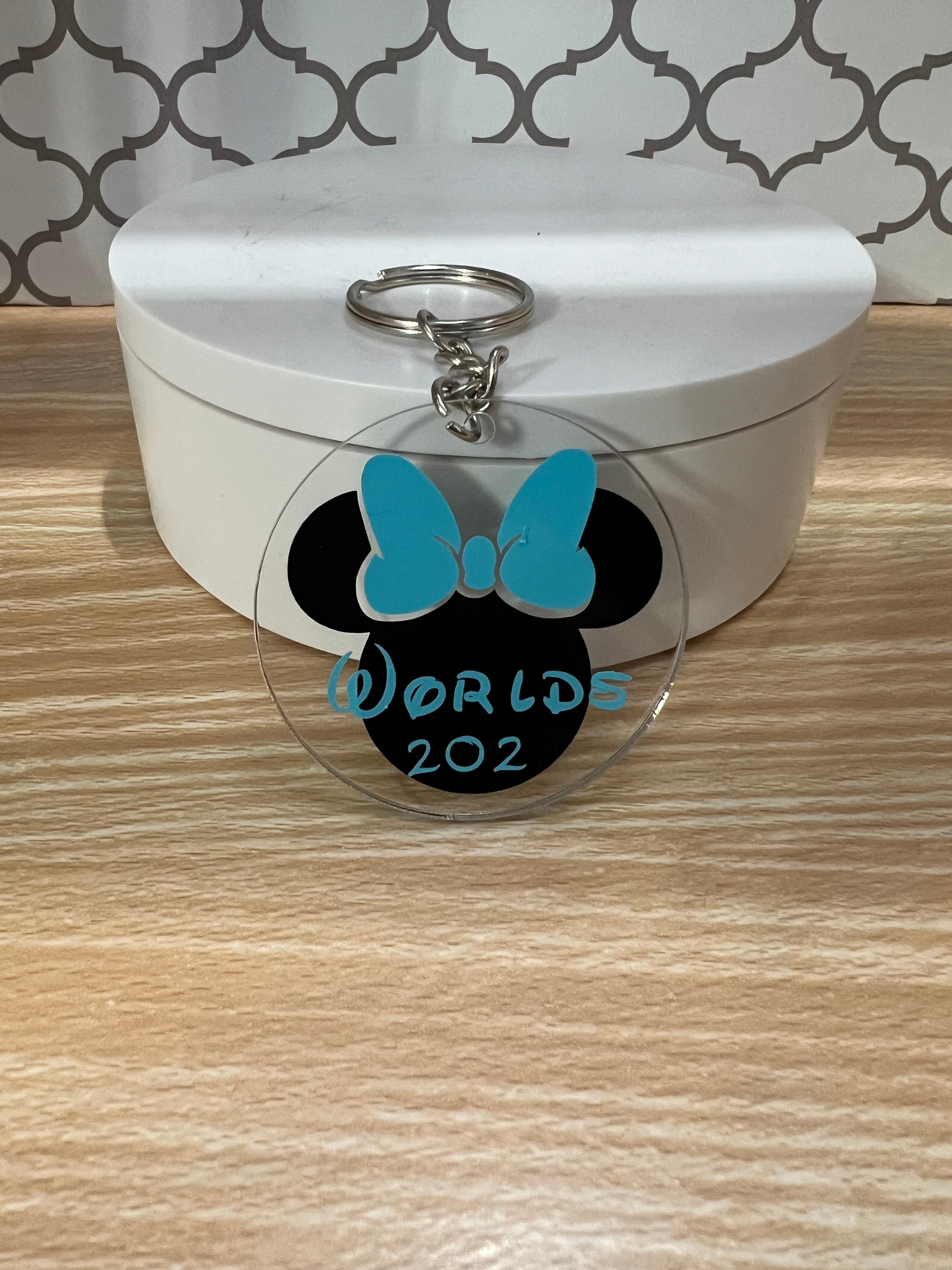Personalized Cheerleading Worlds Acrylic Keychain – Custom Team Gift, Bag Tag & Cheer Accessory
