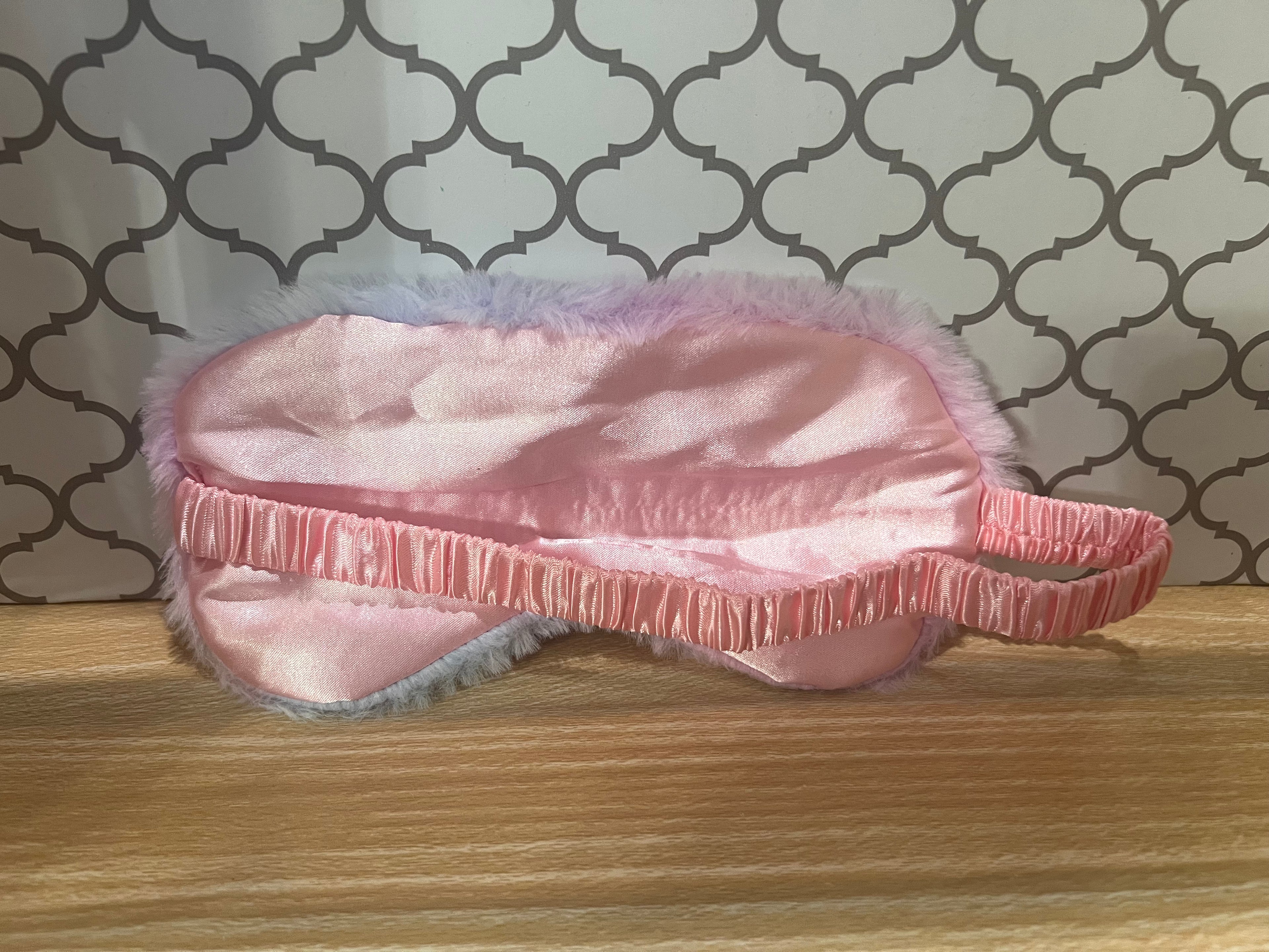 Fuzzy Rainbow Cheer Sleep Mask – Wake Up & Hit Zero | Dreaming of Zero Deductions