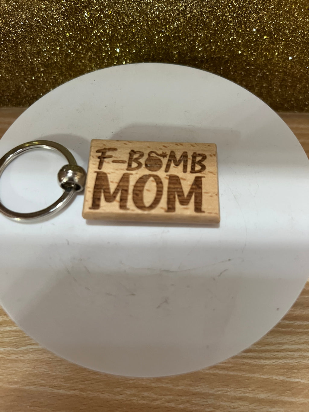 Engraved Wood Keychain – Funny Mom & Dad Keyring – Inspirational & Rustic Gift