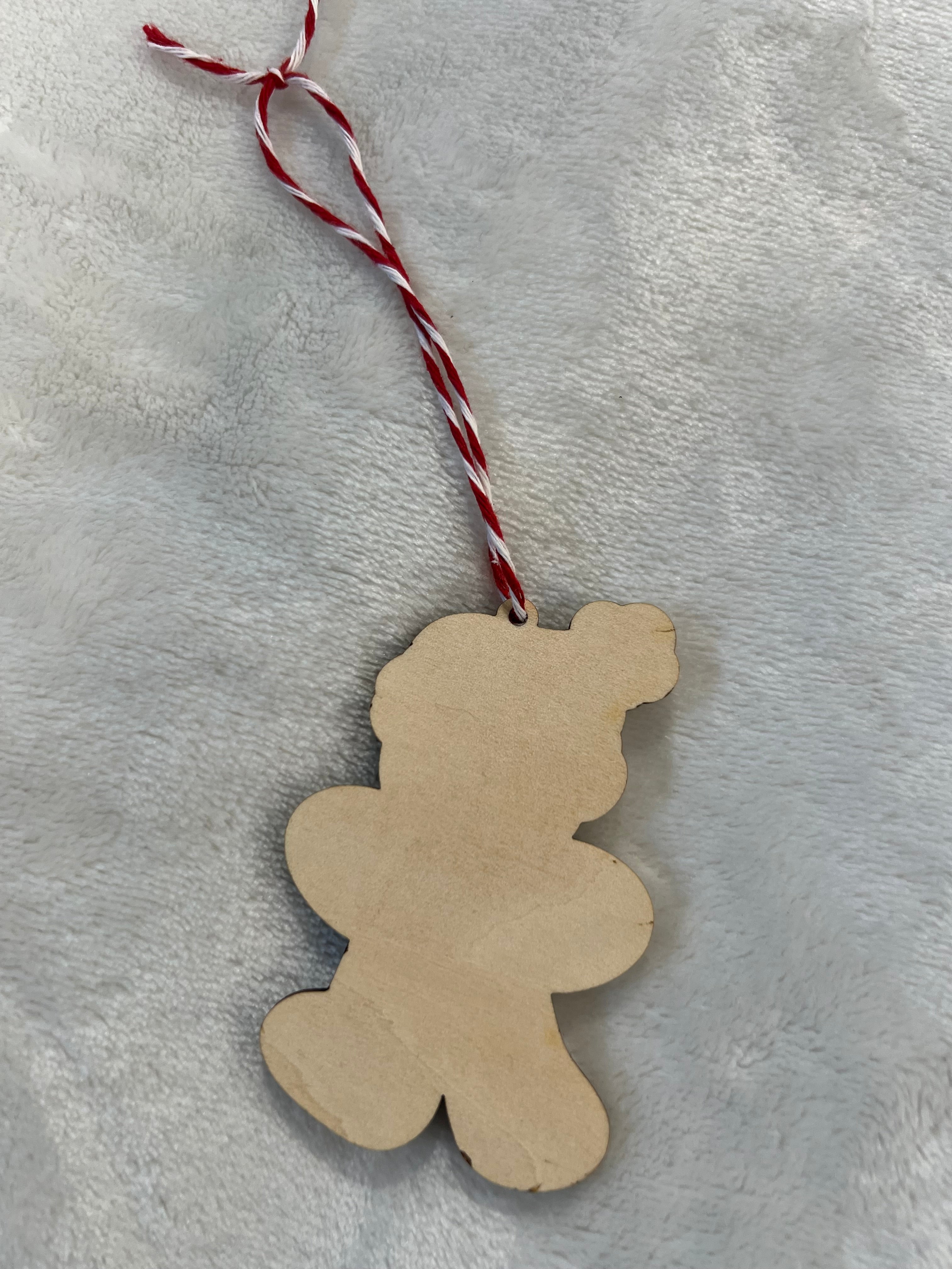 Personalized Gingerbread Ornament – Wood & Acrylic Custom Name Christmas Ornament