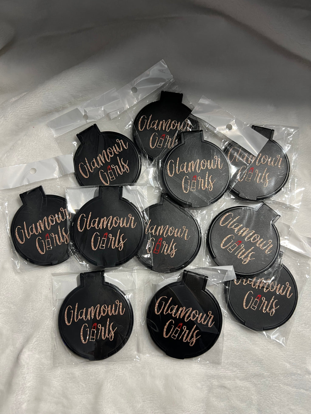 Personalized Mini Folding Mirror – Custom Athlete or Team Name Compact Mirror (2.5")
