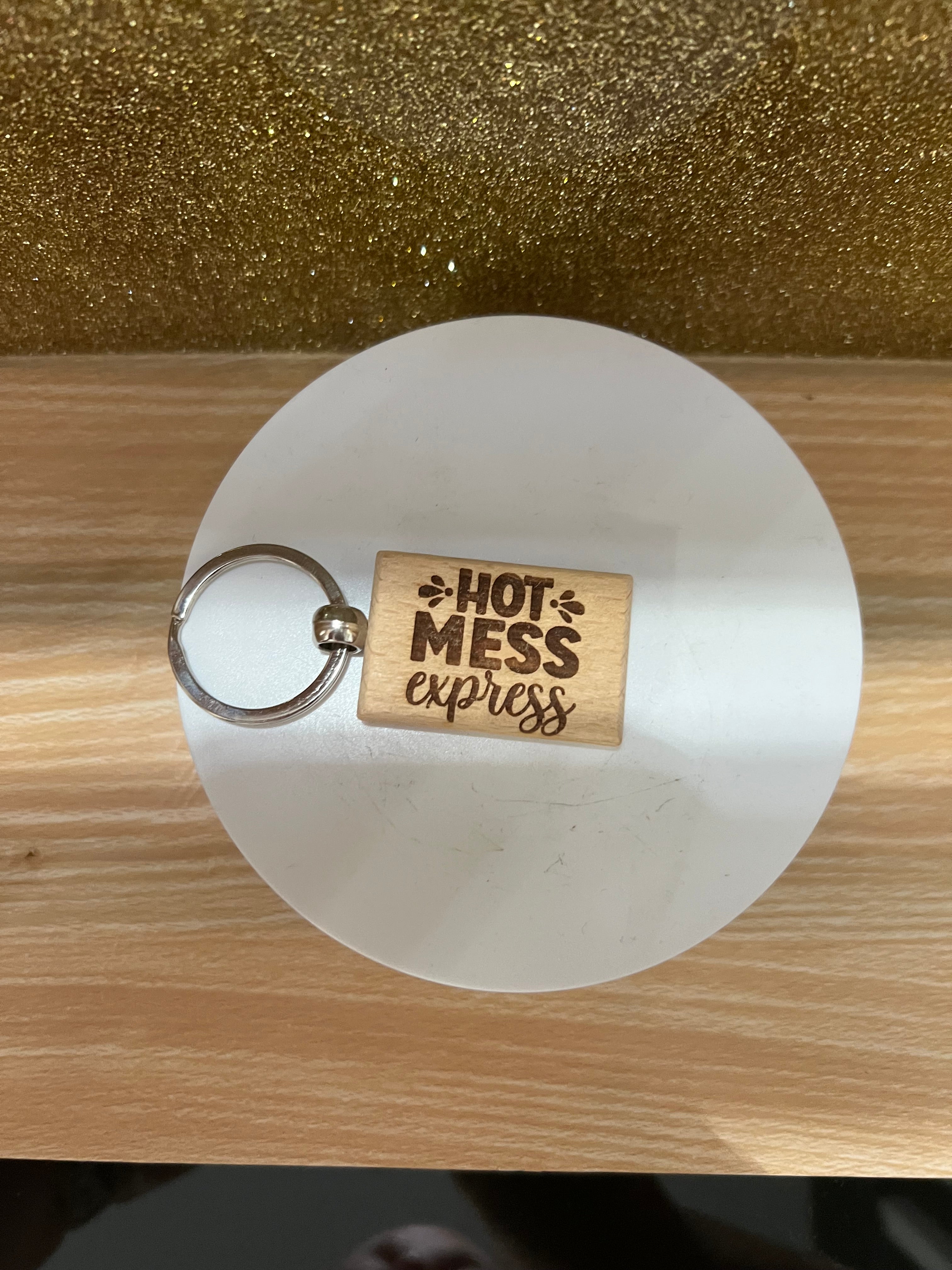 Engraved Wood Keychain – Funny Mom & Dad Keyring – Inspirational & Rustic Gift