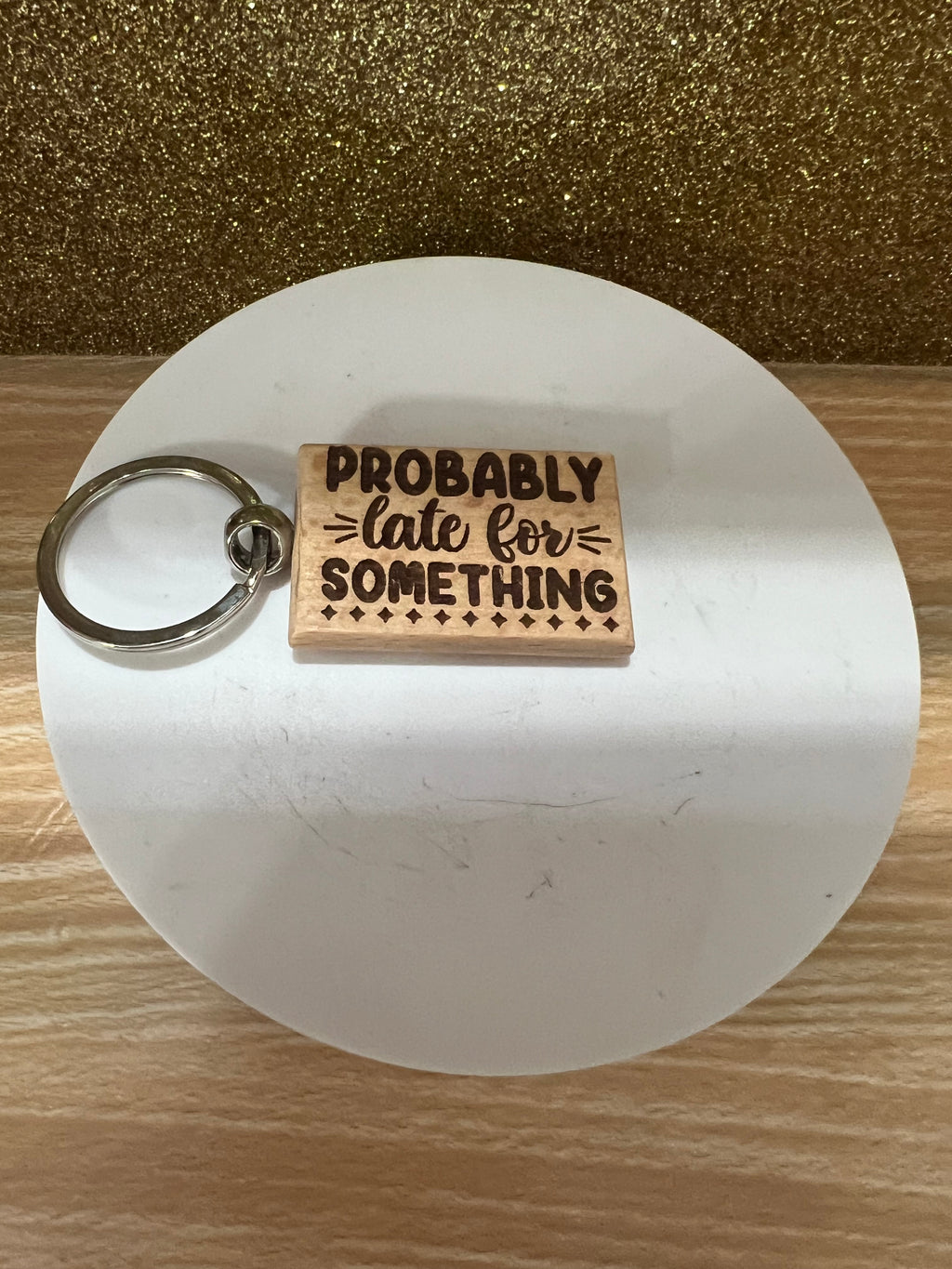 Engraved Wood Keychain – Funny Mom & Dad Keyring – Inspirational & Rustic Gift