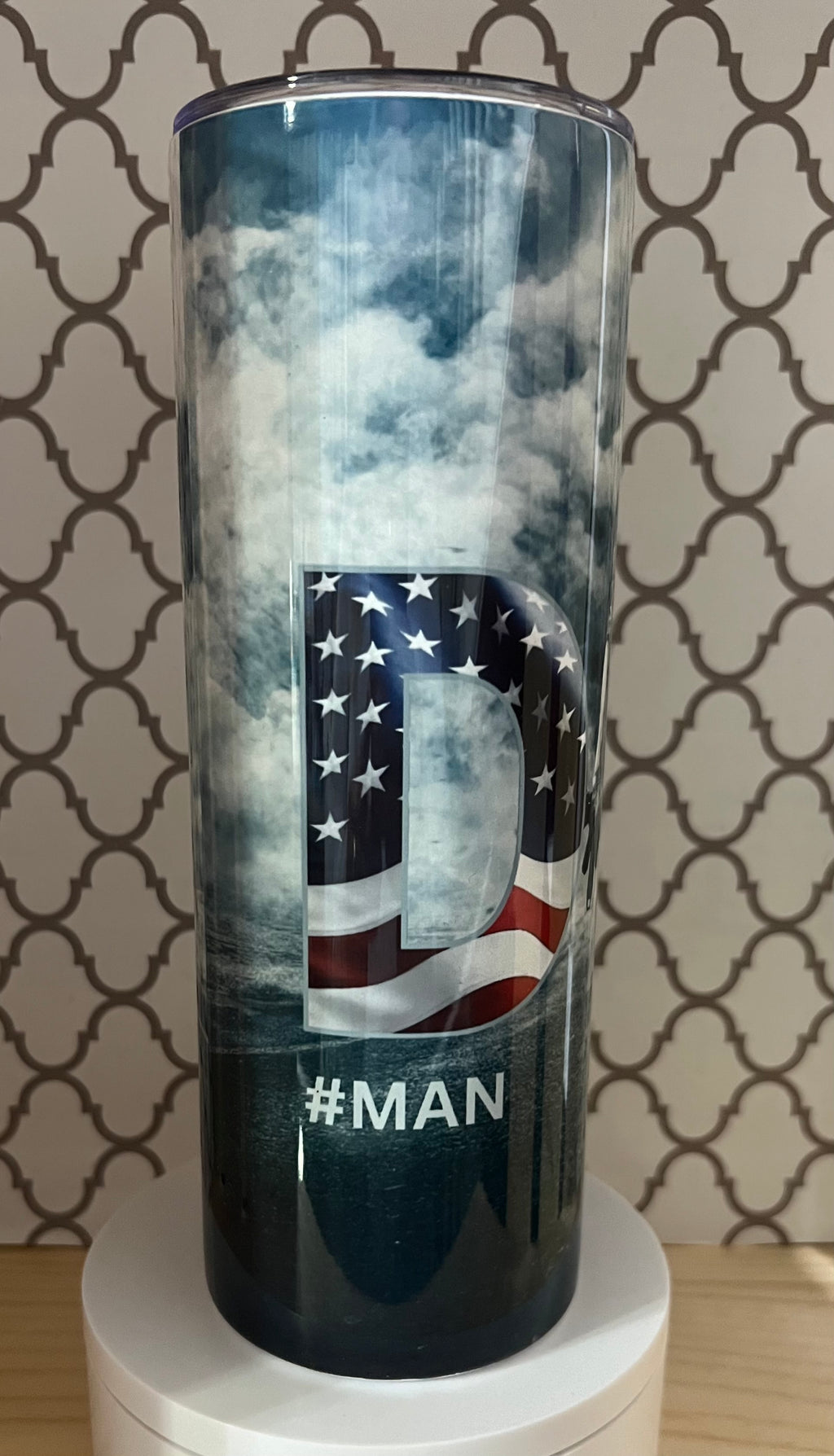 Personalized Dad 20oz Tumbler – Woods, Soldier & American Flag Designs | Man Myth Legend Gift