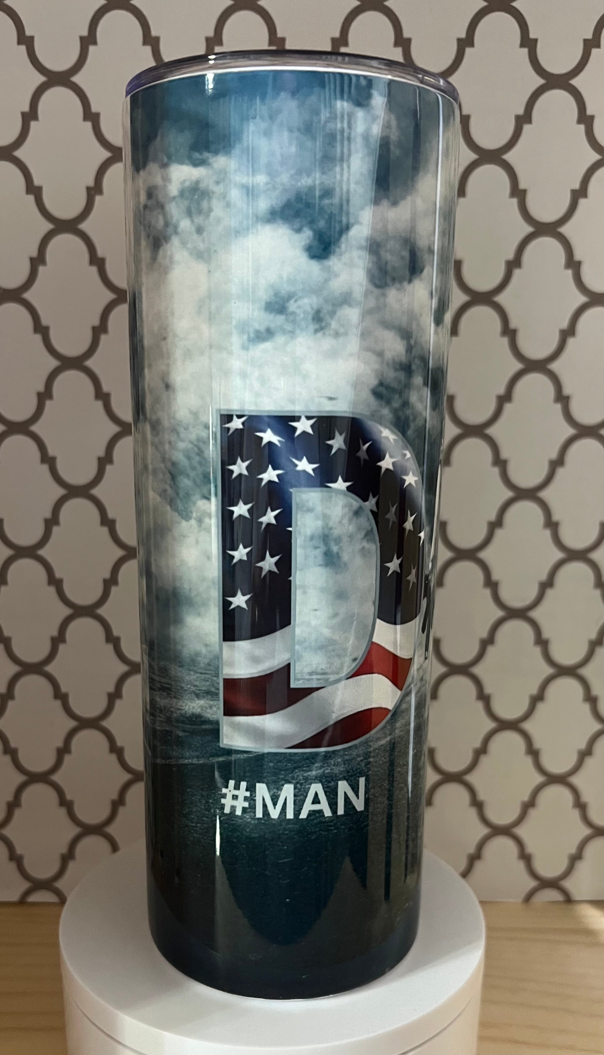 Personalized Dad 20oz Tumbler – Woods, Soldier & American Flag Designs | Man Myth Legend Gift