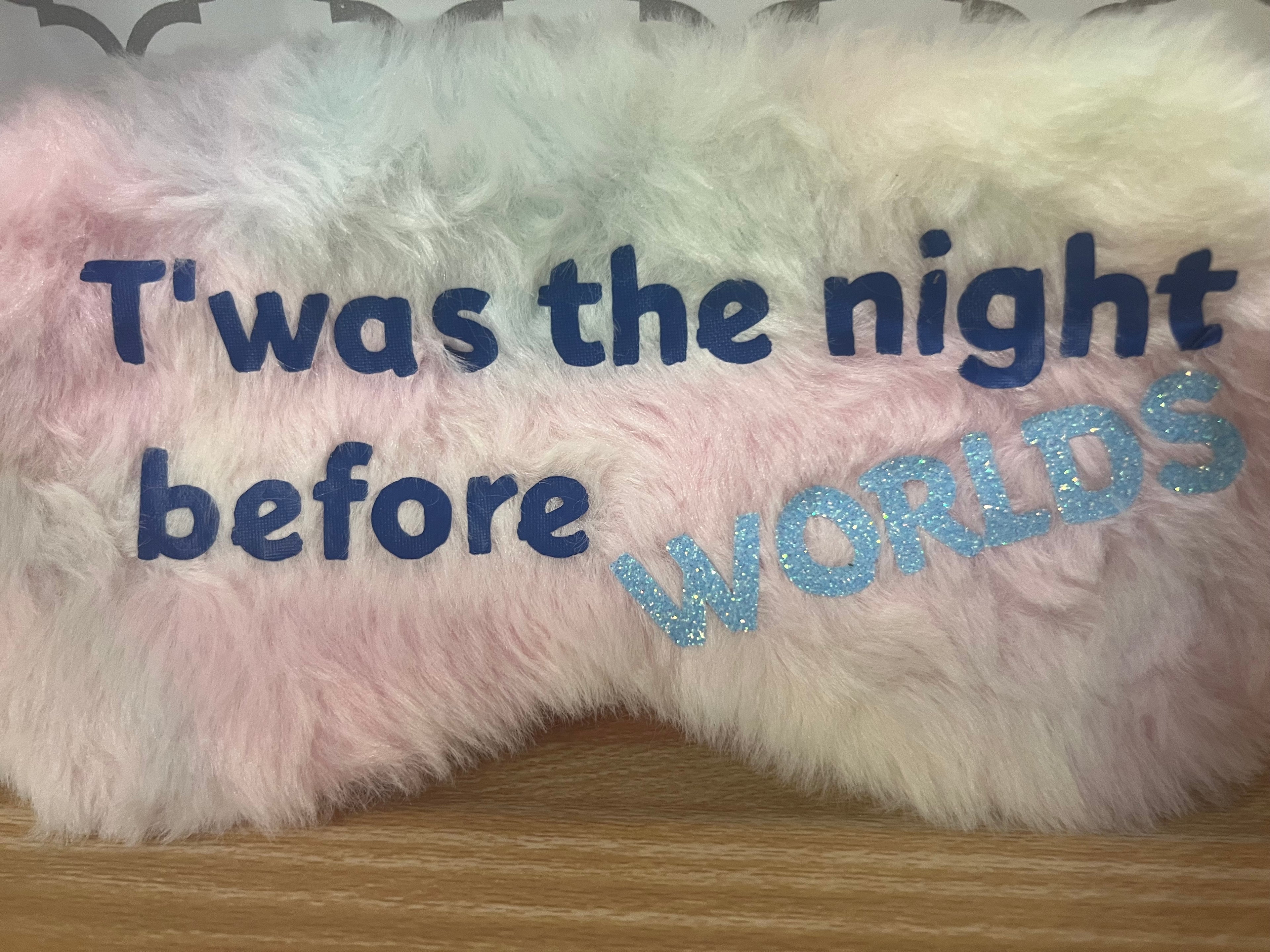 Fuzzy Rainbow Cheer Sleep Mask – Wake Up & Hit Zero | Dreaming of Zero Deductions