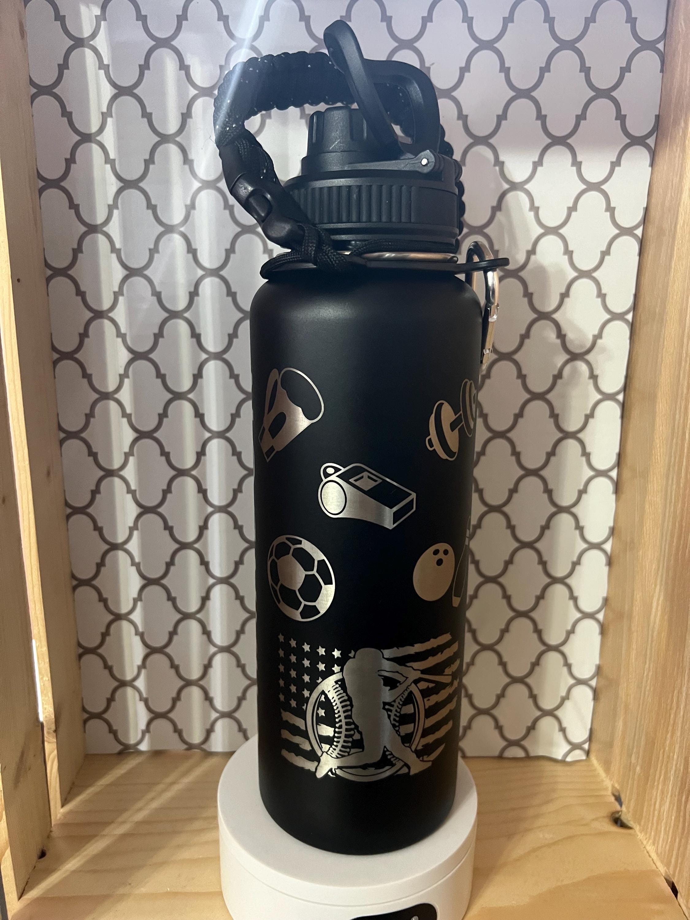 40oz Personalized Engraved Sports Tumbler with Handle – Custom Name or Logo – Insulated Travel Cup for Athletes, Coaches & Teams