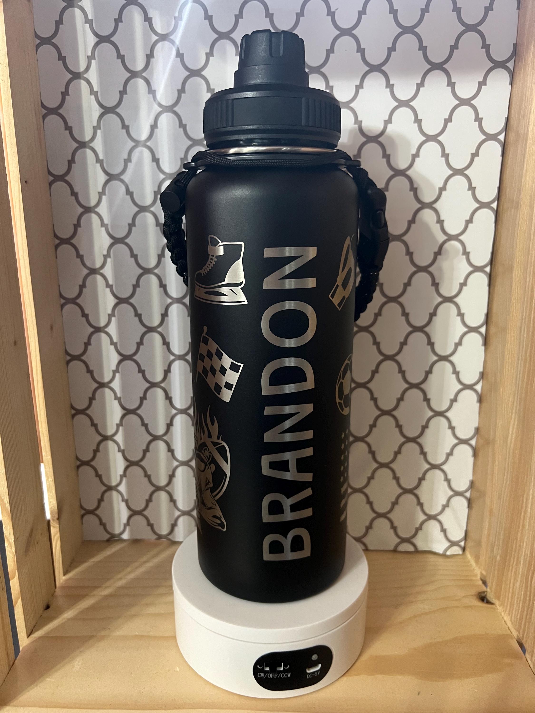 40oz Personalized Engraved Sports Tumbler with Handle – Custom Name or Logo – Insulated Travel Cup for Athletes, Coaches & Teams