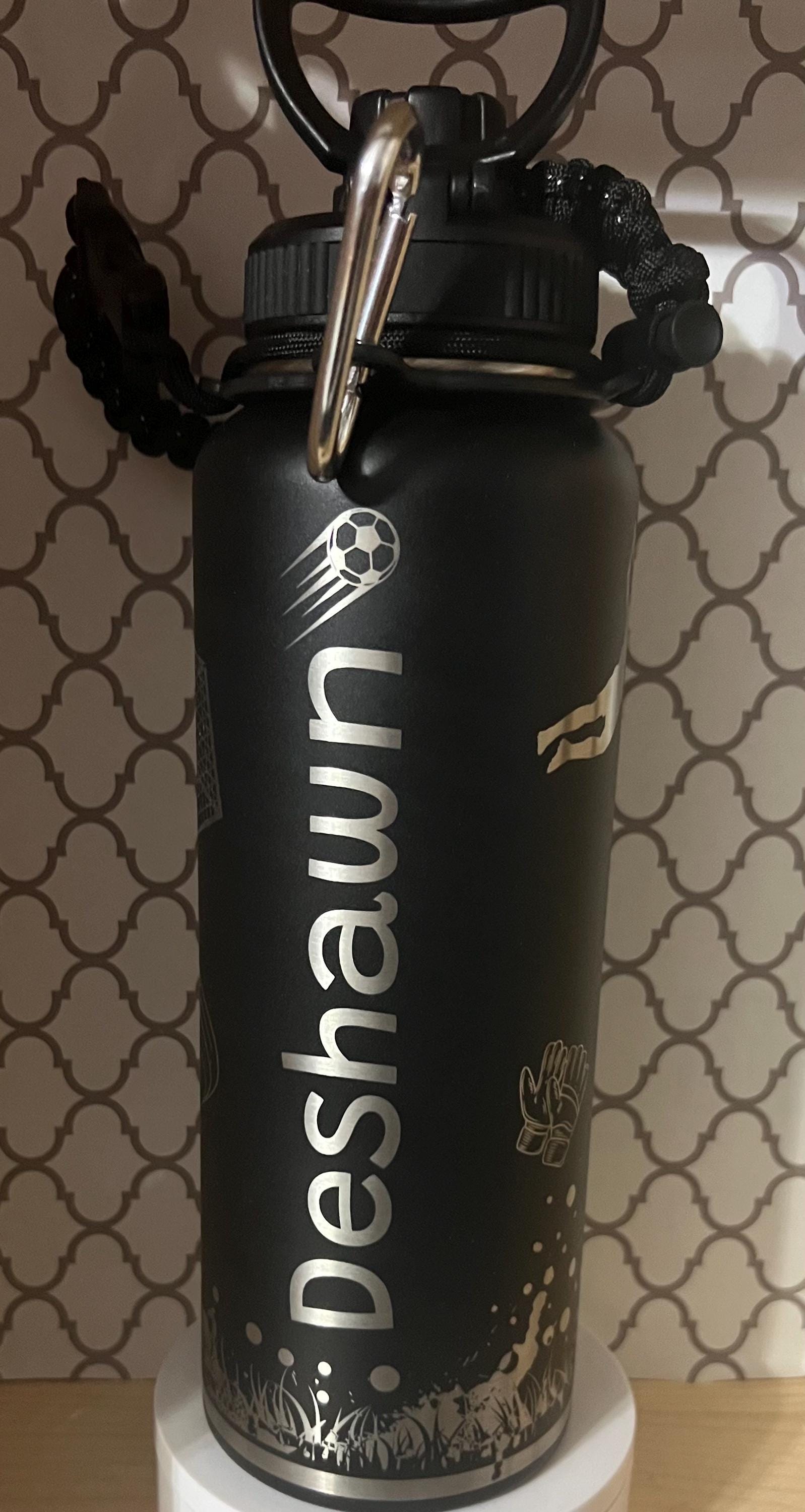 40oz Engraved Soccer Tumbler – Personalized Name Cup – Soccer Coach Gift – Custom Player Water Bottle – Sports Team Gifts