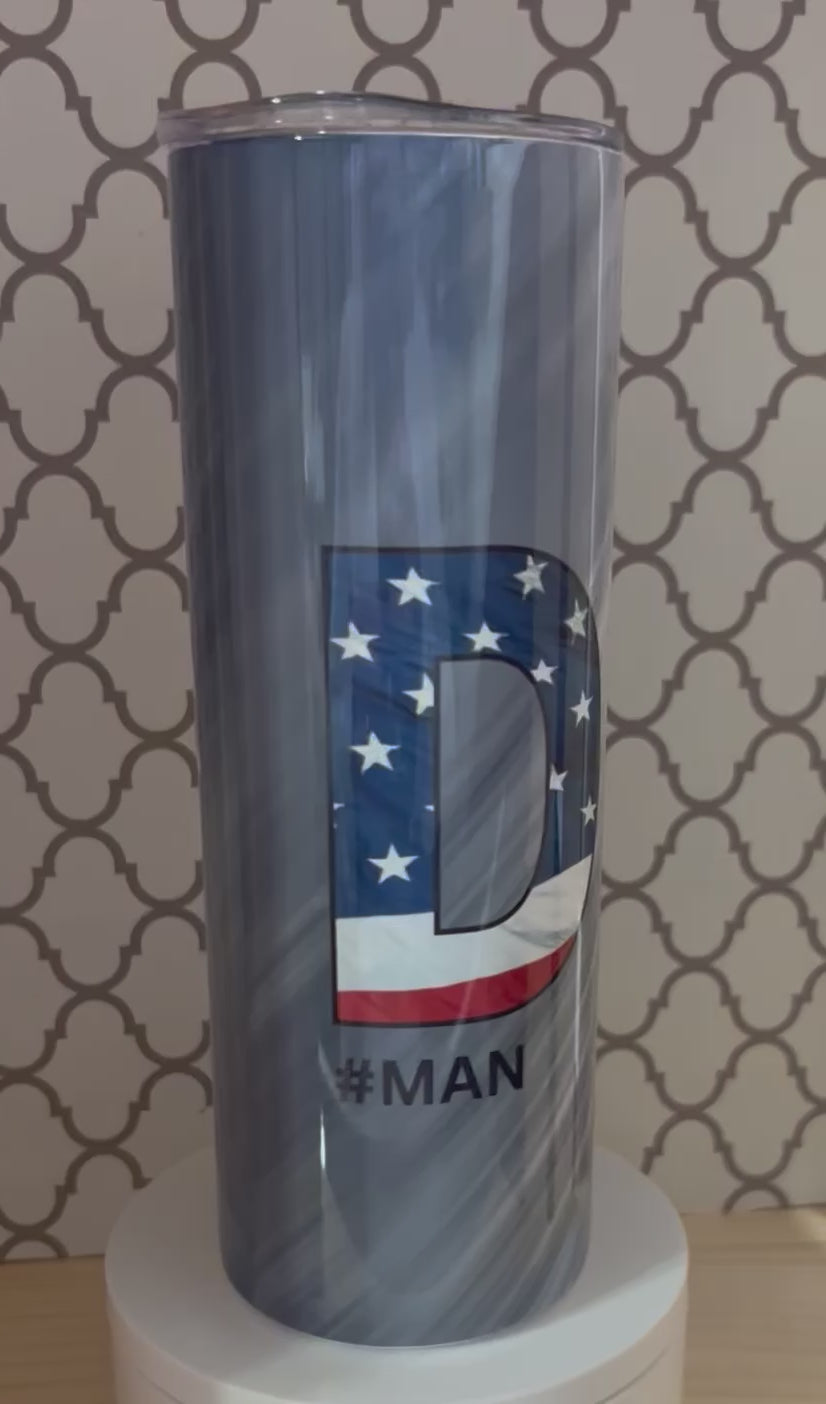Personalized Dad 20oz Tumbler – Woods, Soldier & American Flag Designs | Man Myth Legend Gift